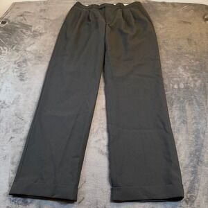 Linea Dome Mens 32x32 Pleated Dress Pants Dark Gray Cuffed Hem RLD01212 CH